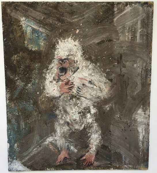 Floquet de neu, le gorille albinos, 1999, Technique mixte sur toile, 230x200cm ©isabelle henricot